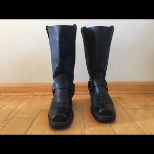 Frye Harness Boots - Black Moto, size 6.5